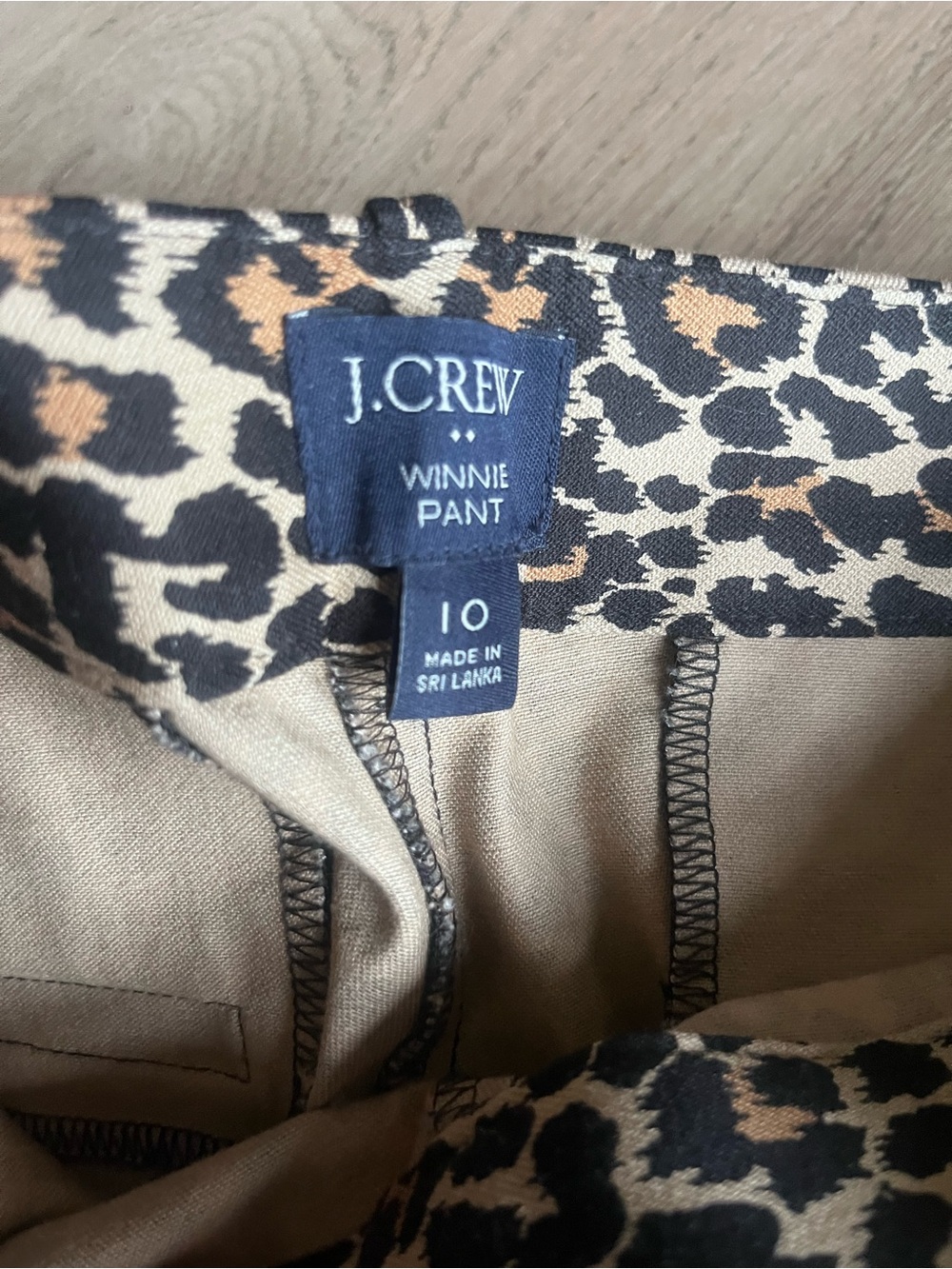 JCrew women’s Leopard Print  Pants - Tan/Black - Picture 2 of 5